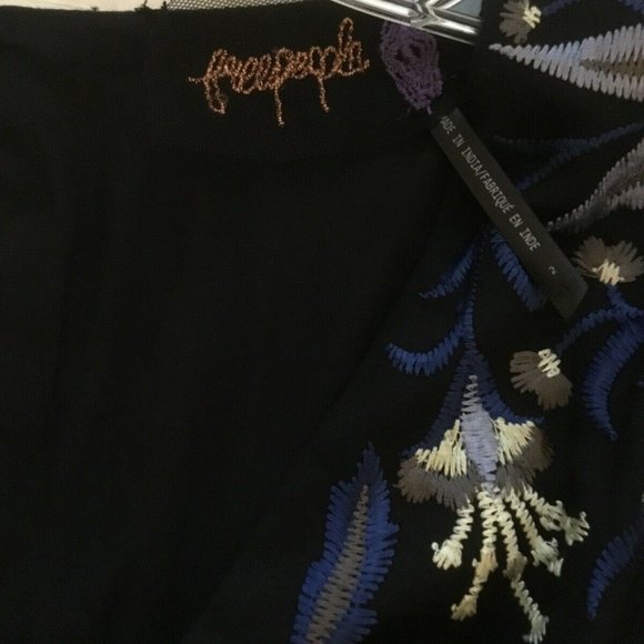 Free People Black Boho Gypsy Rose Embroidered Jumpsuit - Picture 5 of 7